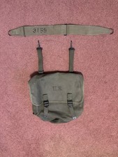 WWII M1936 Musette Bag 1944 Dated with strap Matching Laundry Number picture