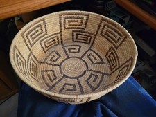Antique Pima or Papago Native American Whirling Logs Basket Hard Firm picture