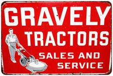 Gravely Tractors Sales & Service metal tin Vintage look reproduction sign picture