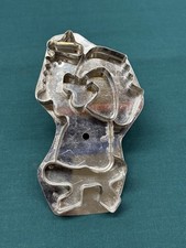 Vintage Tin Folk Art B Cukla Santa Cookie Cutter 6.5
