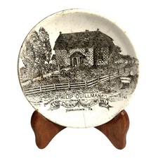 Antique Odd Fellows Fine China Advertising Dish Norristown Pennslyvania picture