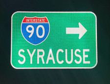 SYRACUSE Interstate 90 route road sign, New York - Yankees, Mets, picture