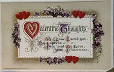 John Winsch 1912 Embossed Valentine’s Day Greetings Postcard Divided Back picture