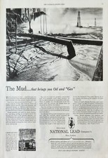1945 National Lead Company Vintage Ad The mud that brings you Oil and Gas picture