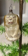 Antique VTG Blown Glass Sitting Spaniel DOG Christmas Ornament Germany  picture