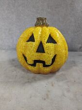 Vintage Melted Halloween Pumpkin Jack-O-Lantern - Missing Light Base picture