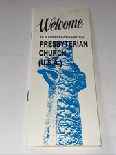 Welcome Presbyterian Church Pamphlet Vintage 1984 Christian Bible Jesus Ephemera picture