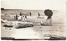 real photo Southampton Ontario Canada - Huron Beach mailed 1911 postcard RPPC picture