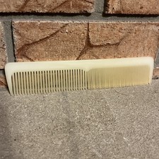 Vintage Stanley Nylon Ladies Ivory Comb 8” Detangling Comb Nice Solid Comb picture