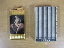1940's Antique Evans Pinup Lighter Risque Nude Woman w/Box *Excellent Condition* picture