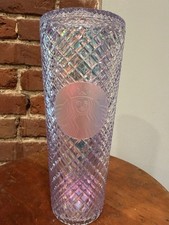 Starbucks Holiday 2022 White Iridescent Jeweled Venti Tumbler 24oz. No Straw picture