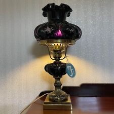 Fenton Lamp Antique Desk Lamp Blackｰ Pink-Purple Rose 18 x 9.8