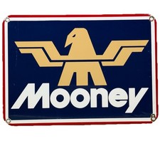 VINTAGE MOONEY PLANE PORCELAIN SIGN AVIATION AIRCRAFT COMPANY M20 AIRPLANE PILOT picture