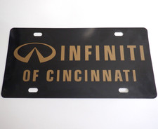 NOS 1990s Vintage INFINITI of CINCINNATI OHIO Dealer LICENSE PLATE Nissan Datsun picture