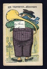 c1905 German Comic Postcard “Der Trompeter von Säckingen” w/ Hidden Note Flap picture