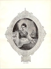 Moore's Lalla Rookh A De Valentine 1902 Book Plate Print TL16 picture