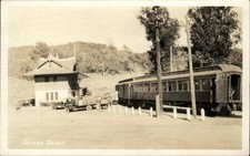 Sonora California CA RR Train Station Depot c1930 Real Photo Vintage Postcard picture