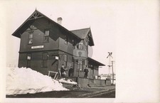 Railroad Station, Rockland MI Michigan #2 RPPC Photo Postcard COPY picture