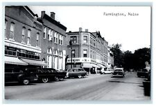 c1950's Street View Card Store Building Farmington Maine ME RPPC Photo Postcard picture