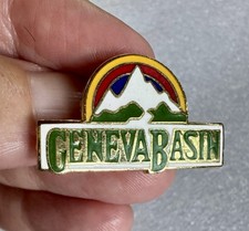 Vintage GENEVA BASIN LOST SKI AREA Travel Souvenir Skiing Lapel Hat Pin ~ CO picture