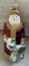 Vintage 1998 Patricia Breen Just What I Wanted Santa Dog Christmas Ornament 9825 picture