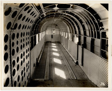 Vintage 1936 Cargo Plane Interior 8x10 Photo, Corrugated Metal Fuselage, Ribs picture