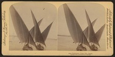 Photo:Upper Nile Egypt Arab Dahabeahs Sailboats 1896 Nile River picture
