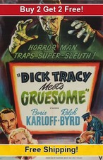 Dick Tracy Meets Gruesome 1947-01 11x17 Movie TV Show Poster Buy 2 Get 2 Free picture