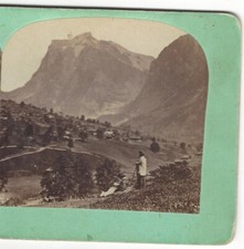 Wetterhorn, Valley of the Grindelwald, Switzerland, Circa 1860's Stereoview picture