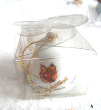 Christmas Ornaments - REUTTER PORCELIAN MINI BELL - SANTA WITH GIFT SACK - 1.5