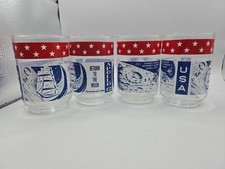 Vintage Libbey NASA Apollo 12 Moon Mission Drinking Glasses Set of 4 Whiskey  picture
