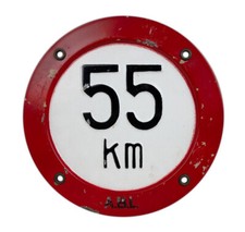 Vintage Czech 55 KM Speed Sign. picture