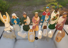 14-Pc Vintage General Foam USA Blow Mold Nativity Set Christmas Holiday Set picture