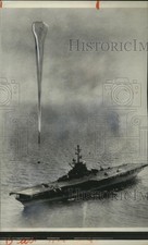 1961 Press Photo The Research balloon leaves Aircraft Carrier Antietam picture