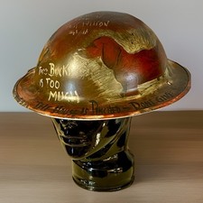 Rare British GSW J MK1 1941 Helmet Trench Art Hand Painted Military Army WWI WWI picture