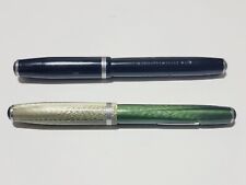 SET LOT OF 2 Vintage Pen ESTERBROOK: Marbled Green nib 2668 AND Black SJ Lever ? picture