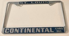 Continental Cars Dealership Booster License Plate Frame St. Louis Missouri picture