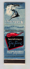 Vintage Anthony's Fish Grottos Southern California's Finest Restaurant Matchbook picture