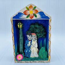 Day of the Dead Wedding Love Shadow Box Mexican Peruvian Folk Art Figurine 6