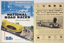 1956 Road America SCCA National Races Program Book WITH RARE INSERT Firebird II picture
