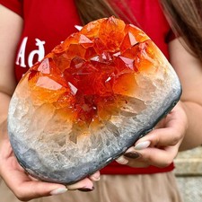 3.39LB Natural citrine cave quartz cluster crystal sample picture