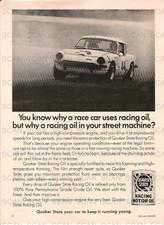 1970 Quaker State Racing Motor Oil Vintage Magazine Ad picture