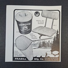 1967 Frabill Mfg Co Vintage Print Ad Minnow Bucket Dip Net Boat Seat Milwaukee picture