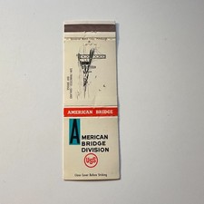 American Bridge Division SF- Oakland Bay Bridge Vintage Matchbook Cover 5MB126-5 picture