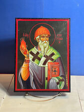 Saint Spyridon -Orthodox high quality byzantine style Wooden Icon 6x8 picture