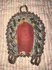 Antique Victorian Native American Beaded Miniature Pitcher Frame picture