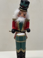 Gemmy Industries Musical Drummer Animated  11 Inch Nutcracker Works Excellent  picture