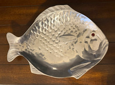 Vintage 1976 Arthur Court Aluminum Fish Platter Large 14
