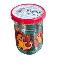 1999 Nintendo Pokemon #4 Charmander Vintage Game Freak Welchs Jelly Jar Cup &lid picture