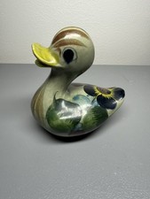 VTG Tonala Pottery Duck Mexico Folk Art Painted Decor  5” picture